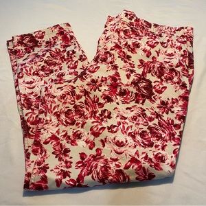 Kim Rogers Rose Floral Pants Size 18